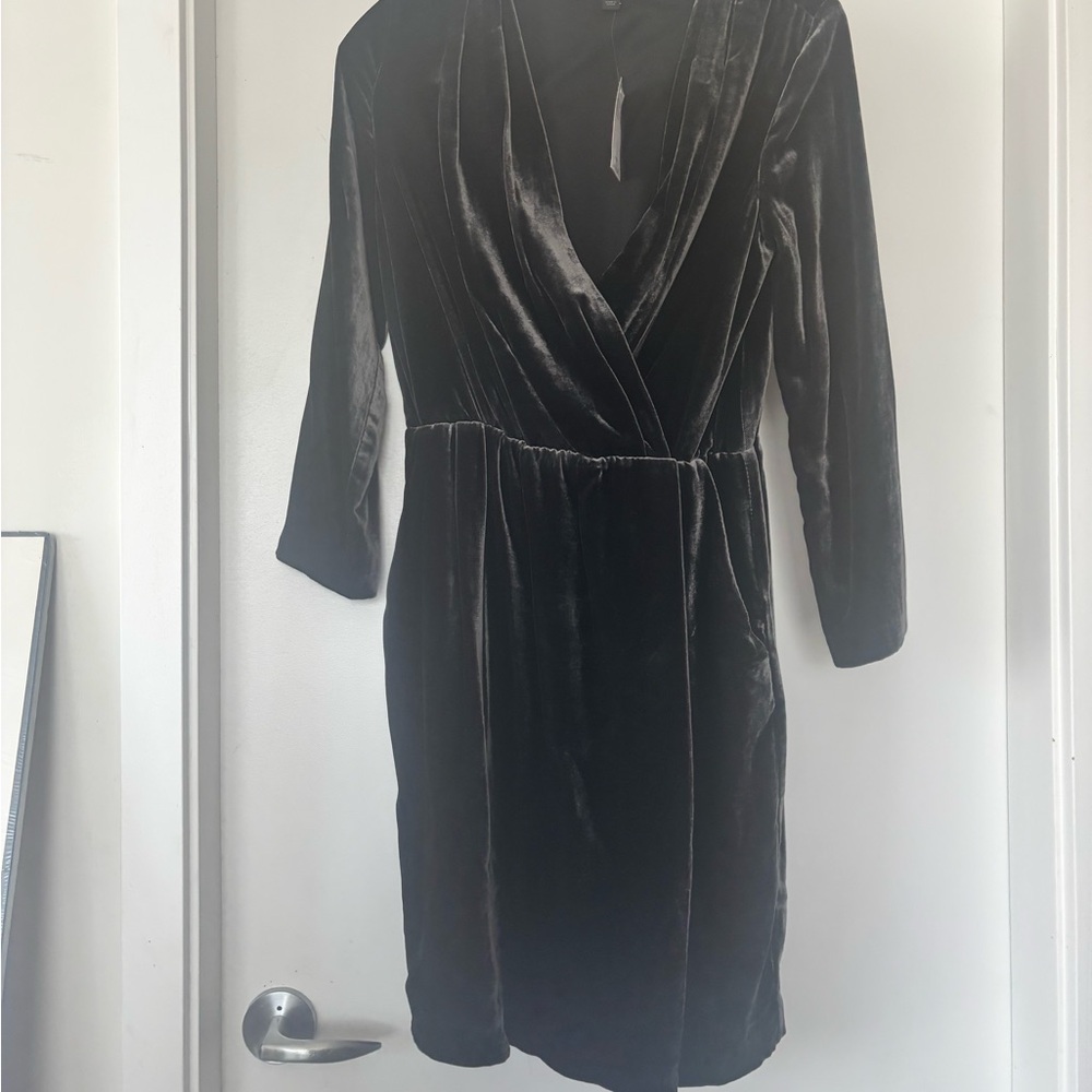 Banana Republic Black Velvet Mini Dress